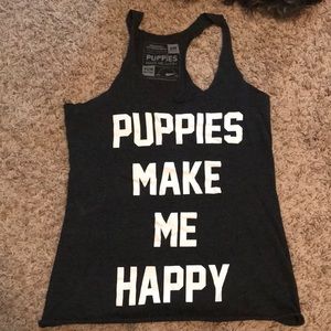 Puppies make me happy tank